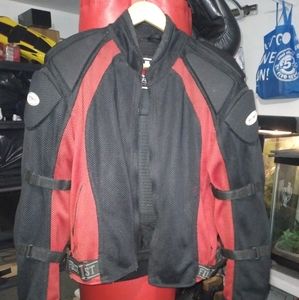 First racing mesh protective motorcycle jacket